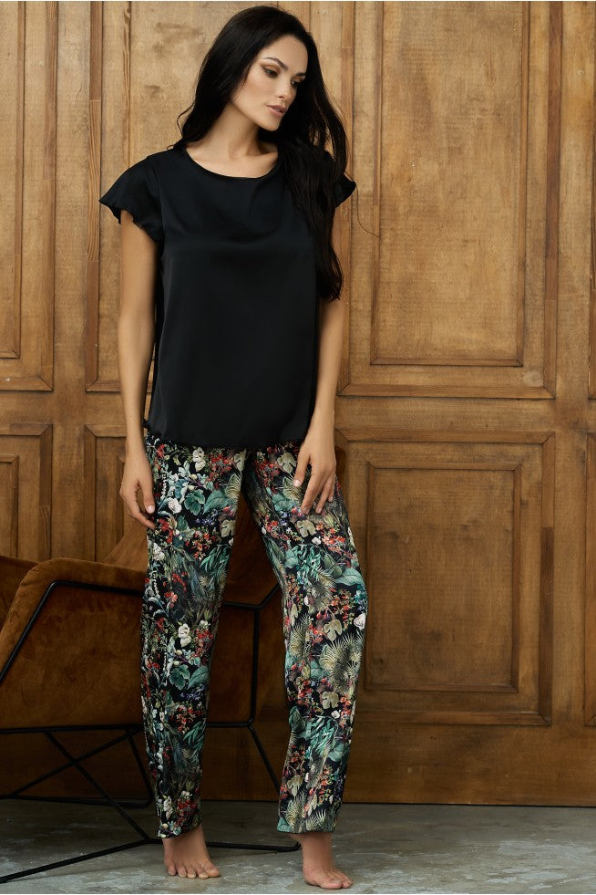 Satino pajamas with long pants "LUSSO"