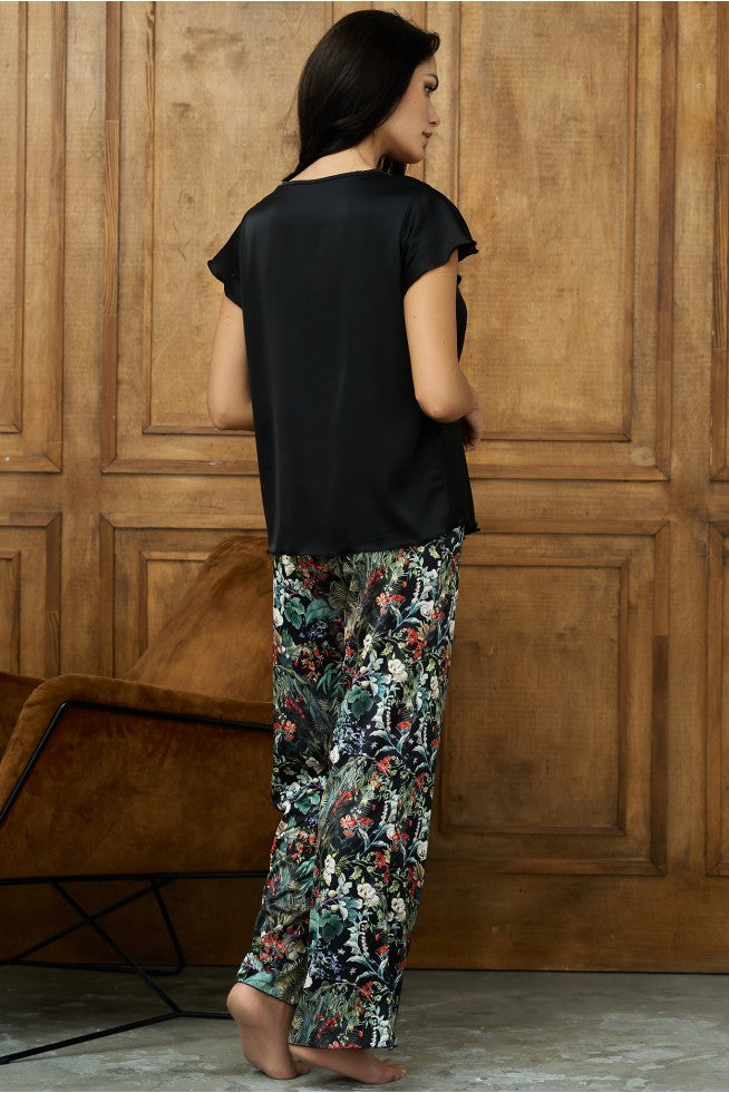 Satino pajamas with long pants "LUSSO"