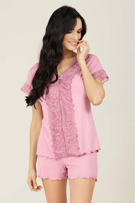 Viscose pajamas with shorts "DIVINA"