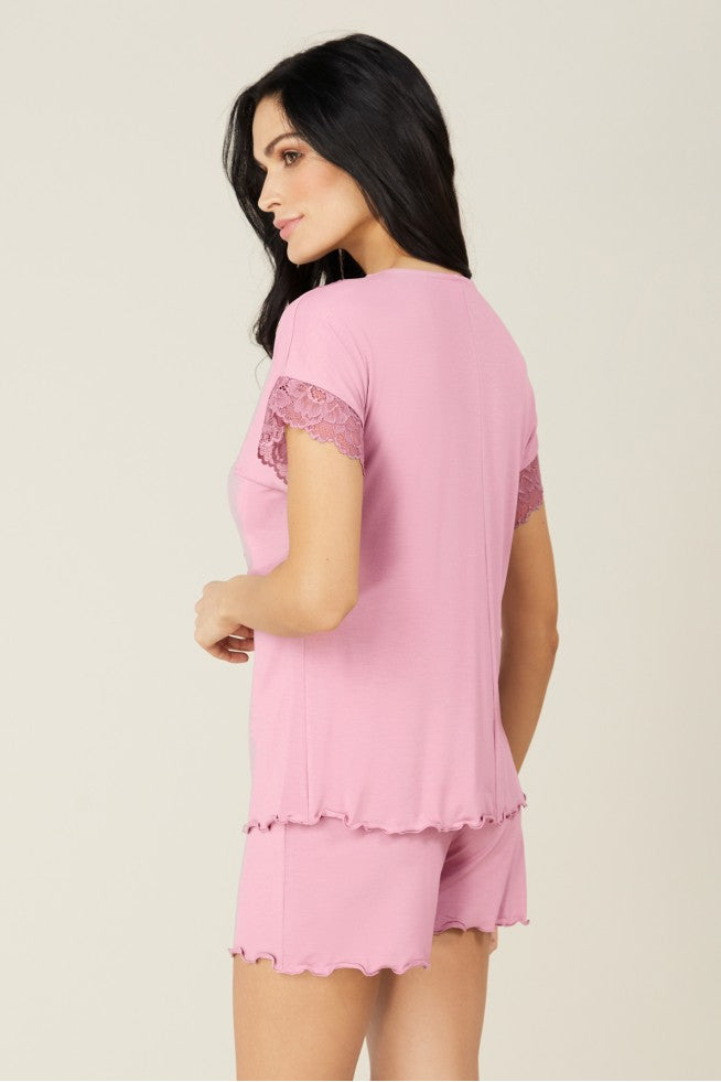 Viscose pajamas with shorts "DIVINA"