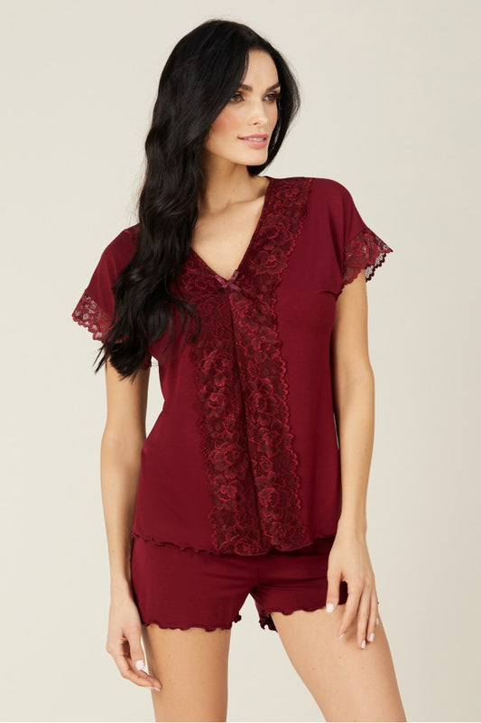 Viscose pajamas with shorts "DIVINA"