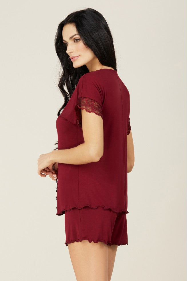 Viscose pajamas with shorts "DIVINA"