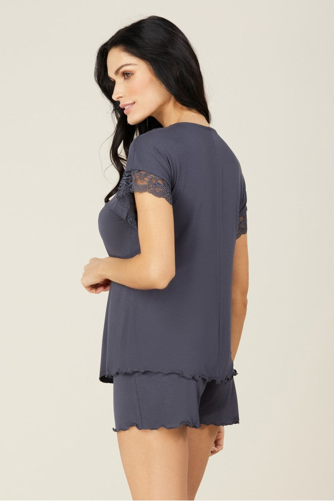 Viscose pajamas with shorts "DIVINA"