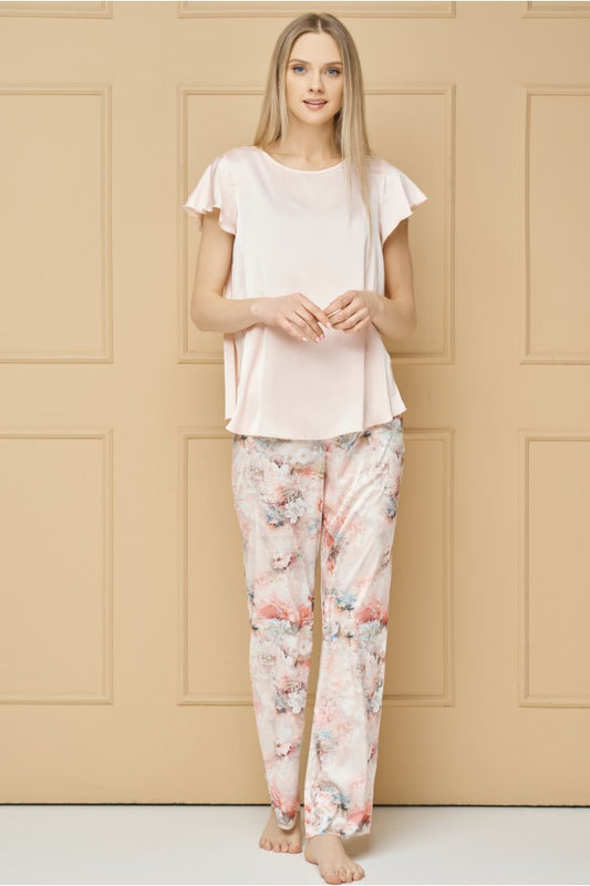 Satino pajamas with long pants "LUSSO"