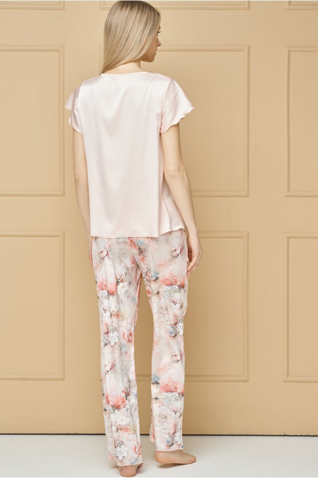 Satino pajamas with long pants "LUSSO"